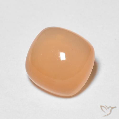 1.56カラットの天然Medium Light-Orangeムーンストーン、クッション、半透明