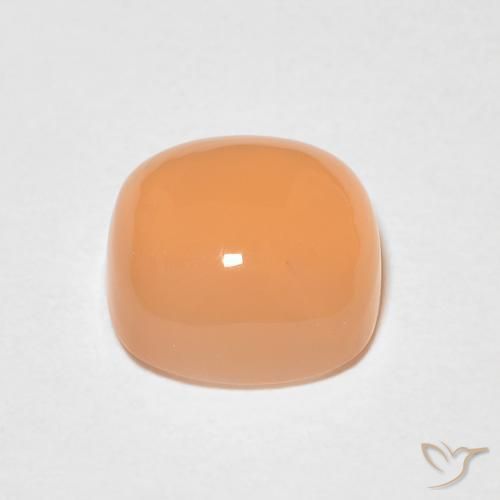 1.56カラットの天然Medium Light-Orangeムーンストーン、クッション、半透明
