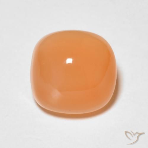 1.78ct 天然 赤みがかったオレンジ ムーンストーン, クッション, 半透明