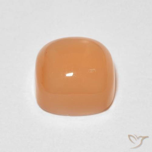 1.66カラットの天然Medium Light-Orangeムーンストーン、クッション、半透明