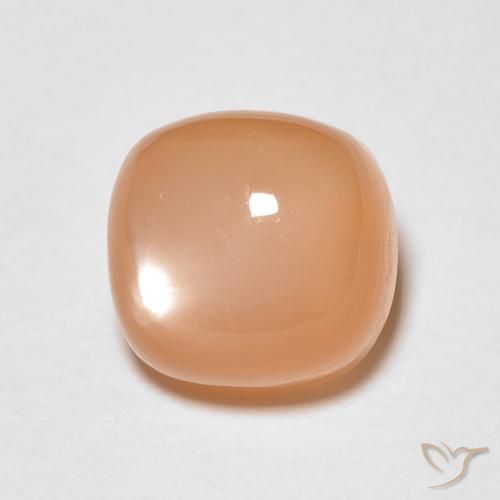 1.97ct 天然 カンタロープオレンジ ムーンストーン, クッション, 半透明