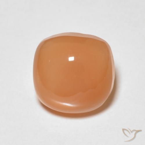 1.57ct 天然 赤みがかったオレンジ ムーンストーン, クッション, 半透明