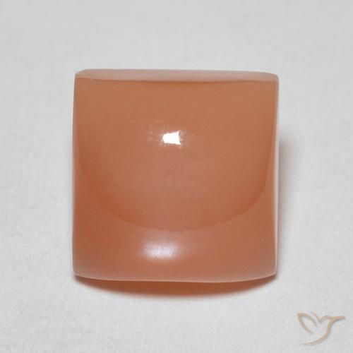 2.17ct 天然 ピーチオレンジ ムーンストーン, 四角形, 半透明