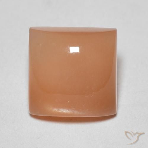 2.03ct 天然 ピーチオレンジ ムーンストーン, 四角形, 半透明
