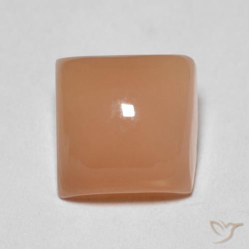 1.79ct 天然 ピーチオレンジ ムーンストーン, 四角形, 半透明
