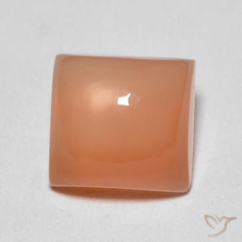 2.06ct 天然 カンタロープオレンジ ムーンストーン, 四角形, 半透明