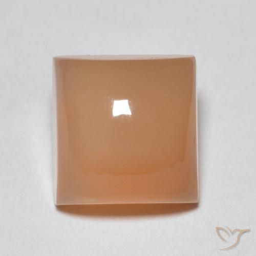 2.13ct 天然 カンタロープオレンジ ムーンストーン, 四角形, 半透明
