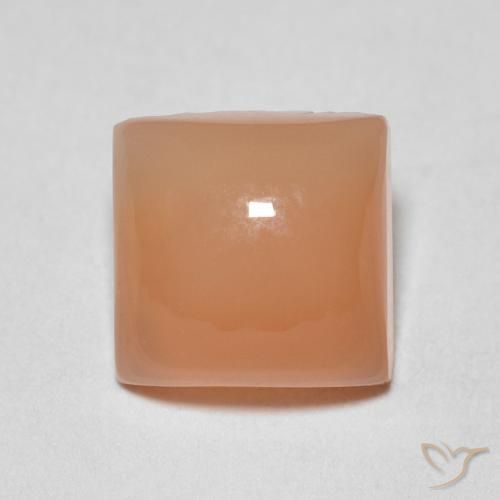 1.78ct 天然 ピーチオレンジ ムーンストーン, 四角形, 半透明
