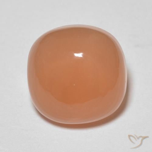 2.18ct 天然 ピーチオレンジ ムーンストーン, クッション, 半透明