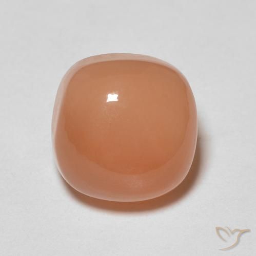 1.90ct 天然 ライトオレンジ ムーンストーン, クッション, 半透明