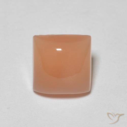 1.63ct 天然 ミディアムオレンジ ムーンストーン, 四角形, 半透明