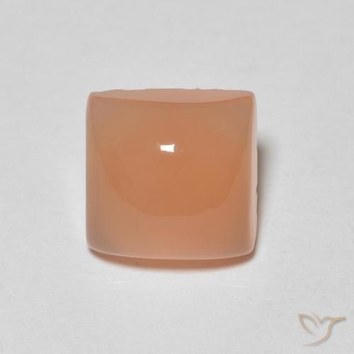 1.86ct 天然 ミディアムオレンジ ムーンストーン, 四角形, 半透明