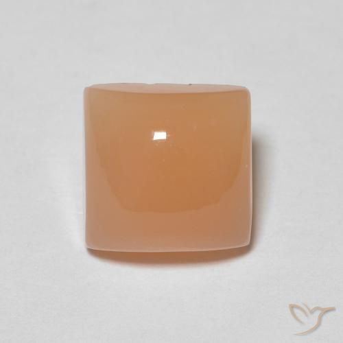 2.09ct 天然 カンタロープオレンジ ムーンストーン, 四角形, 半透明