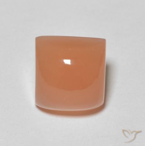 2.35ct 天然 薄い赤みがかったオレンジ ムーンストーン, 四角形, 半透明