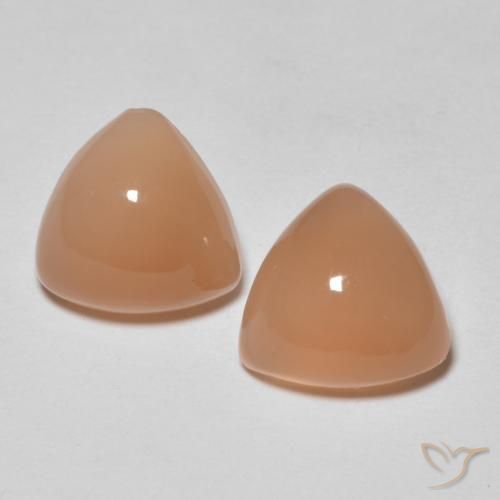 3.57ctw 天然 Medium Light-Orange ムーンストーン, トリリオン, 半透明