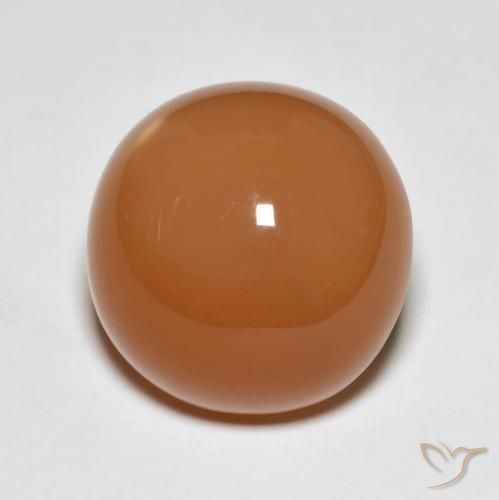 11.93ct 天然 ミディアムオレンジ ムーンストーン, ラウンド, 半透明