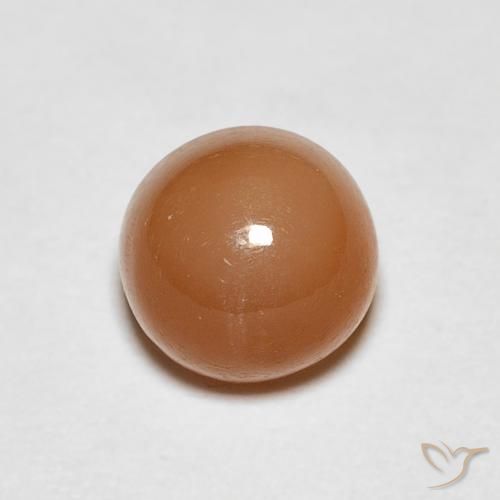 1.06ct 天然 ピーチオレンジ ムーンストーン, ラウンド, 半透明
