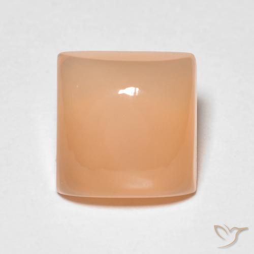 1.86ct 天然 ピーチオレンジ ムーンストーン, 四角形, 半透明