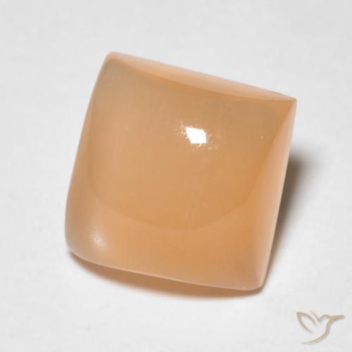 2.20カラットの天然Medium Light-Orangeムーンストーン、四角形、半透明