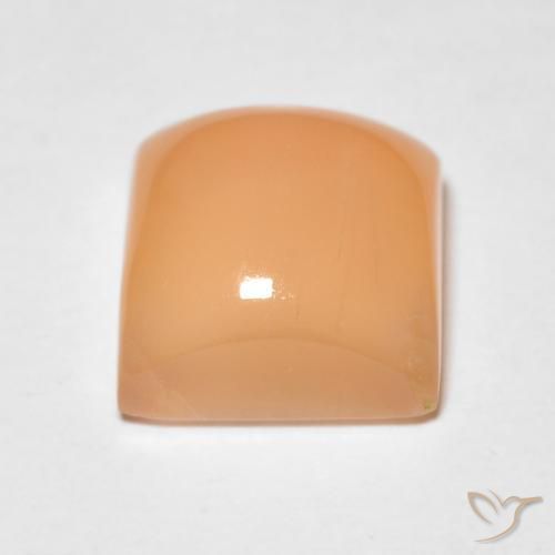 2.20カラットの天然Medium Light-Orangeムーンストーン、四角形、半透明