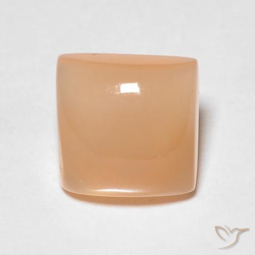 1.63ct 天然 ミディアムオレンジ ムーンストーン, 四角形, 透明/半透明