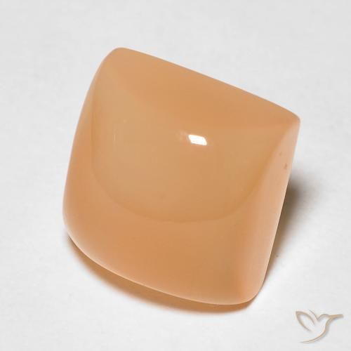 2.58カラットの天然Medium Light-Orangeムーンストーン、四角形、半透明