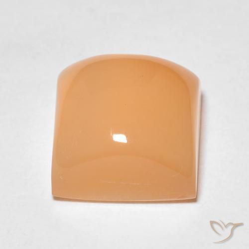 2.58カラットの天然Medium Light-Orangeムーンストーン、四角形、半透明
