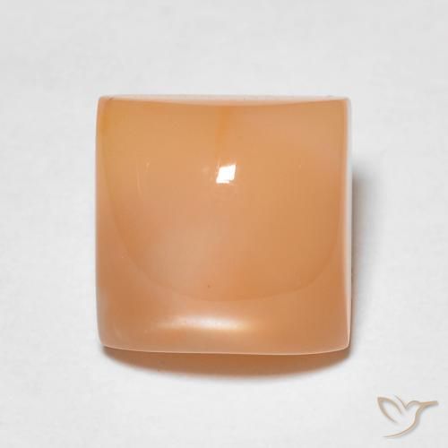 2.28ct 天然 ピーチオレンジ ムーンストーン, 四角形, 半透明