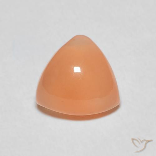 1.40ct 天然 ライトオレンジ ムーンストーン, トリリオン, 半透明