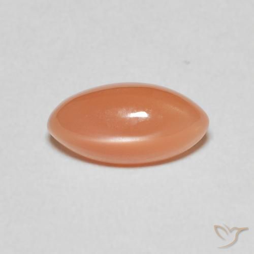 1.24ct 天然 薄い赤みがかったオレンジ ムーンストーン, マーキーズ, 半透明