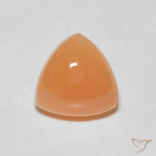 1.83ct 天然 ウォームアプリコットオレンジ ムーンストーン, トリリオン, 半透明