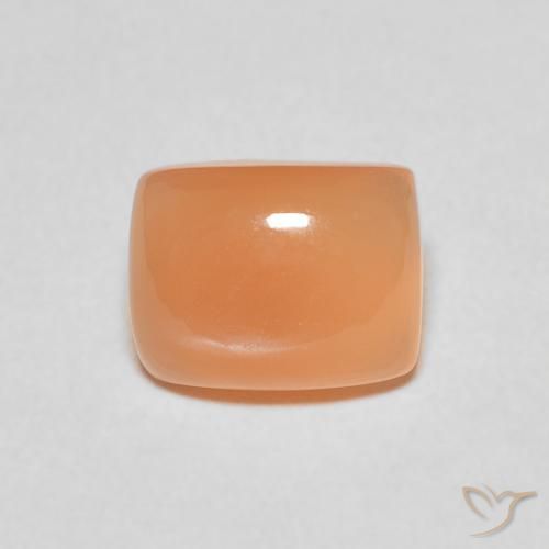 2.54ct 天然 ミディアムオレンジ ムーンストーン, クッション, 半透明