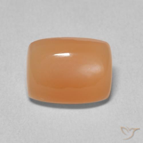 2.10ct 天然 カンタロープオレンジ ムーンストーン, クッション, 半透明