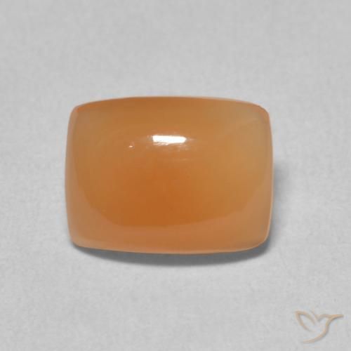 2.19ct 天然 ウォームアプリコットオレンジ ムーンストーン, クッション, 半透明