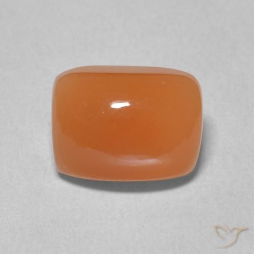 2.41ct 天然 ミディアムオレンジ ムーンストーン, クッション, 半透明
