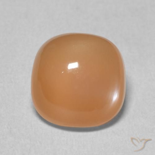 1.96ct 天然 ピーチオレンジ ムーンストーン, クッション, 半透明