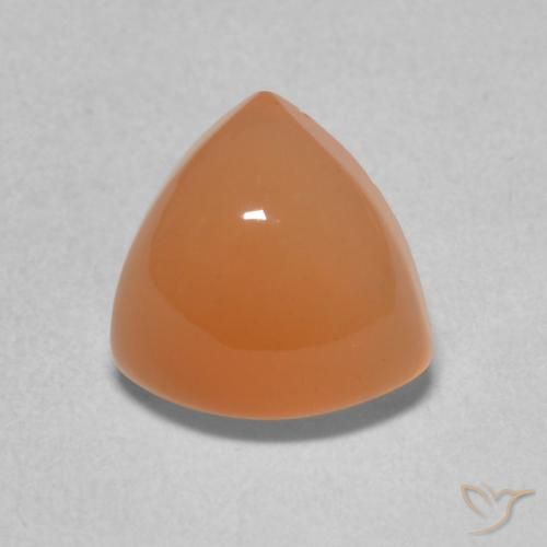 1.92ct 天然 ライトオレンジ ムーンストーン, トリリオン, 半透明
