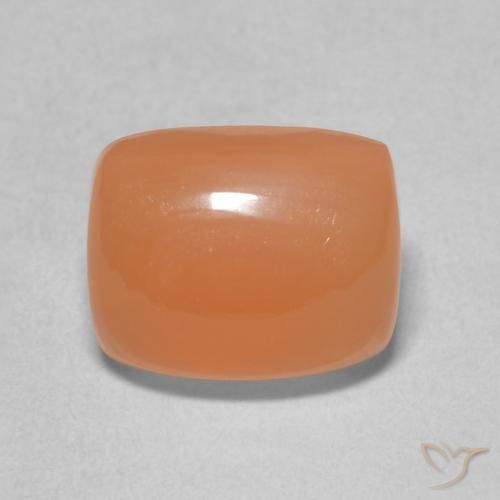 2.40ct 天然 薄い赤みがかったオレンジ ムーンストーン, クッション, 半透明