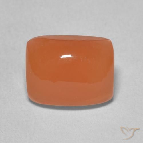 2.53ct 天然 赤みがかったオレンジ ムーンストーン, クッション, 半透明