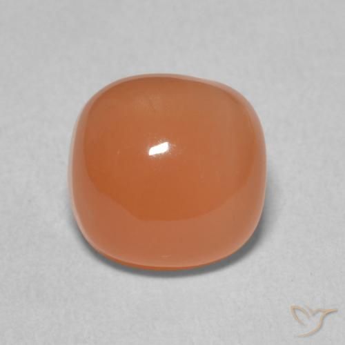 2.16ct 天然 ライトオレンジ ムーンストーン, クッション, 半透明