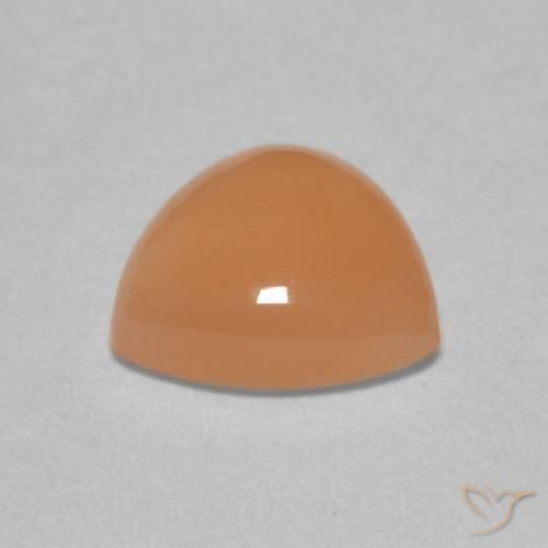 1.48カラットの天然Medium Light-Orangeムーンストーン、トリリオン、半透明