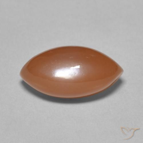 4.68ct 天然 赤みがかったオレンジ ムーンストーン, マーキーズ, 半透明
