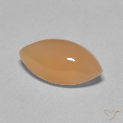 2.66カラットの天然Medium Light-Orangeムーンストーン、マーキーズ、半透明