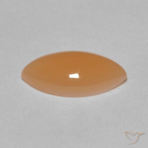 2.66カラットの天然Medium Light-Orangeムーンストーン、マーキーズ、半透明