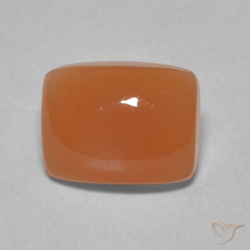 2.15ct 天然 赤みがかったオレンジ ムーンストーン, クッション, 半透明