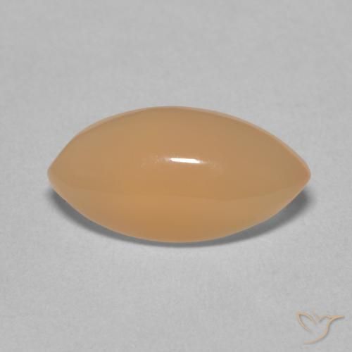 2.72カラットの天然Medium Light-Orangeムーンストーン、マーキーズ、半透明