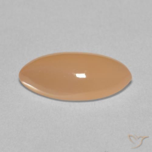 2.72カラットの天然Medium Light-Orangeムーンストーン、マーキーズ、半透明