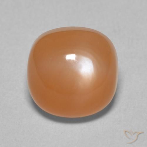 2.36ct 天然 ライトオレンジ ムーンストーン, クッション, 半透明