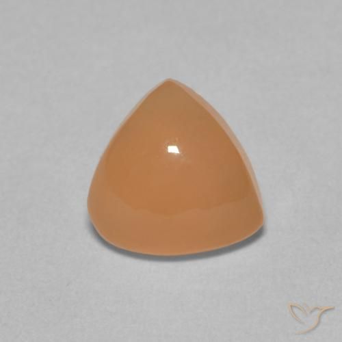 1.61ct 天然 カンタロープオレンジ ムーンストーン, トリリオン, 半透明