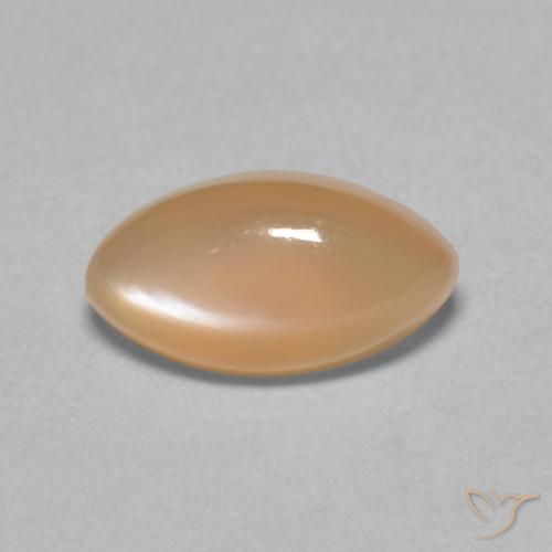 1.62ct 天然 ピーチオレンジ ムーンストーン, マーキーズ, 半透明